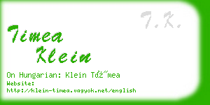 timea klein business card